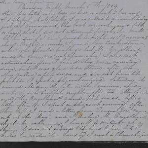 Diary Entry from Margaret Eliza Cotten, 6 March 1854, Page 1