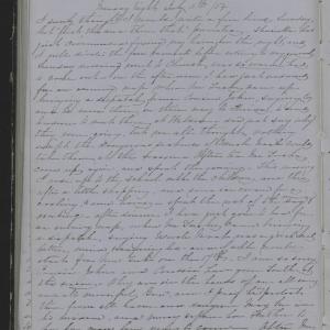 Diary Entry from Margaret Eliza Cotten, 11 July 1854, Page 1