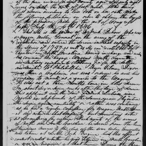 Application for a Widow's Pension from Rachel Debow, 1 July 1837, page 1