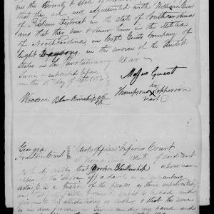 Affidavit of Moses Guest and Thompson Epperson in support of a Pension Claim for William Guest, 18 September 1832, page 1