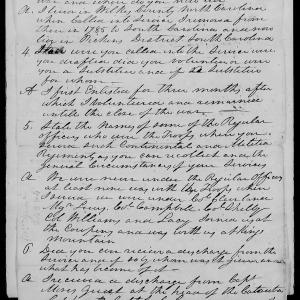 Interrogatories for the Pension Claim of William Guest, circa 11 March 1833