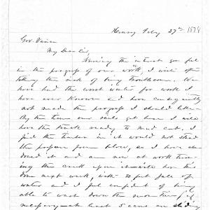 Letter from James W. Wilson to Zebulon B. Vance, 27 February 1878