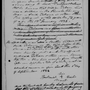 Affidavit of Zachariah Hester in support of a Pension Claim for William Taburn, 5 September 1832, page 1