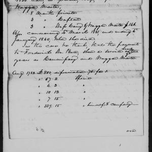 Report of the Pension of Rachel Debow from H. S. Evans to James Ewell Heath, circa 1851, page 1