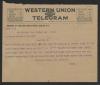 Telegram from the Chicago Herald and Examiner to Gov. Thomas W. Bickett, August 1, 1919