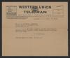Telegram from Thomas W. Bickett to David A. Troutman, September 16, 1920