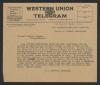 Telegram from Thomas W. Bickett to Enoch H. Crowder, March 4, 1918