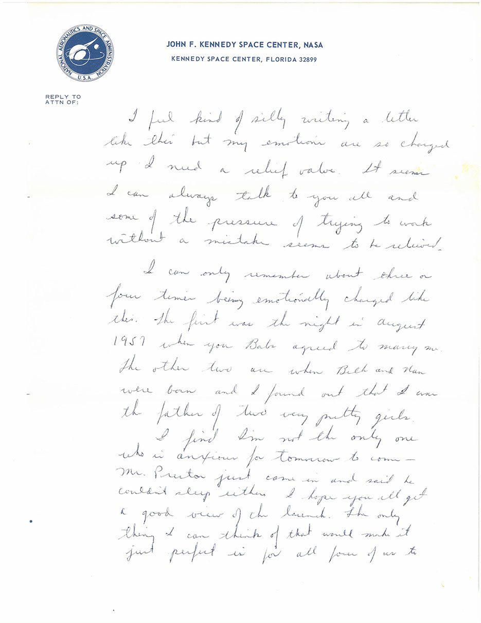 Beddingfield letter about Apollo 11