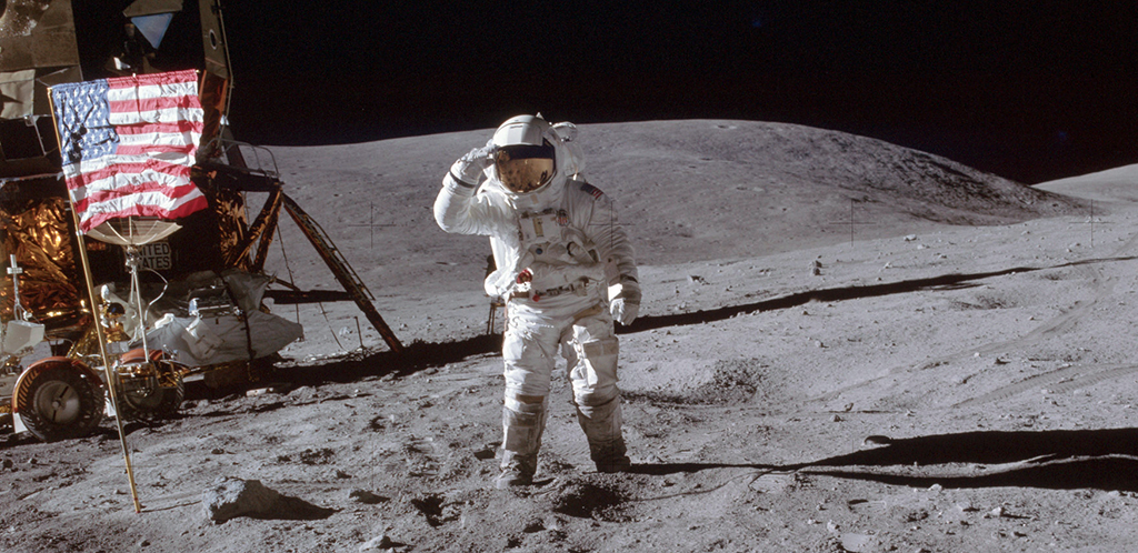 Charlie Duke on Moon