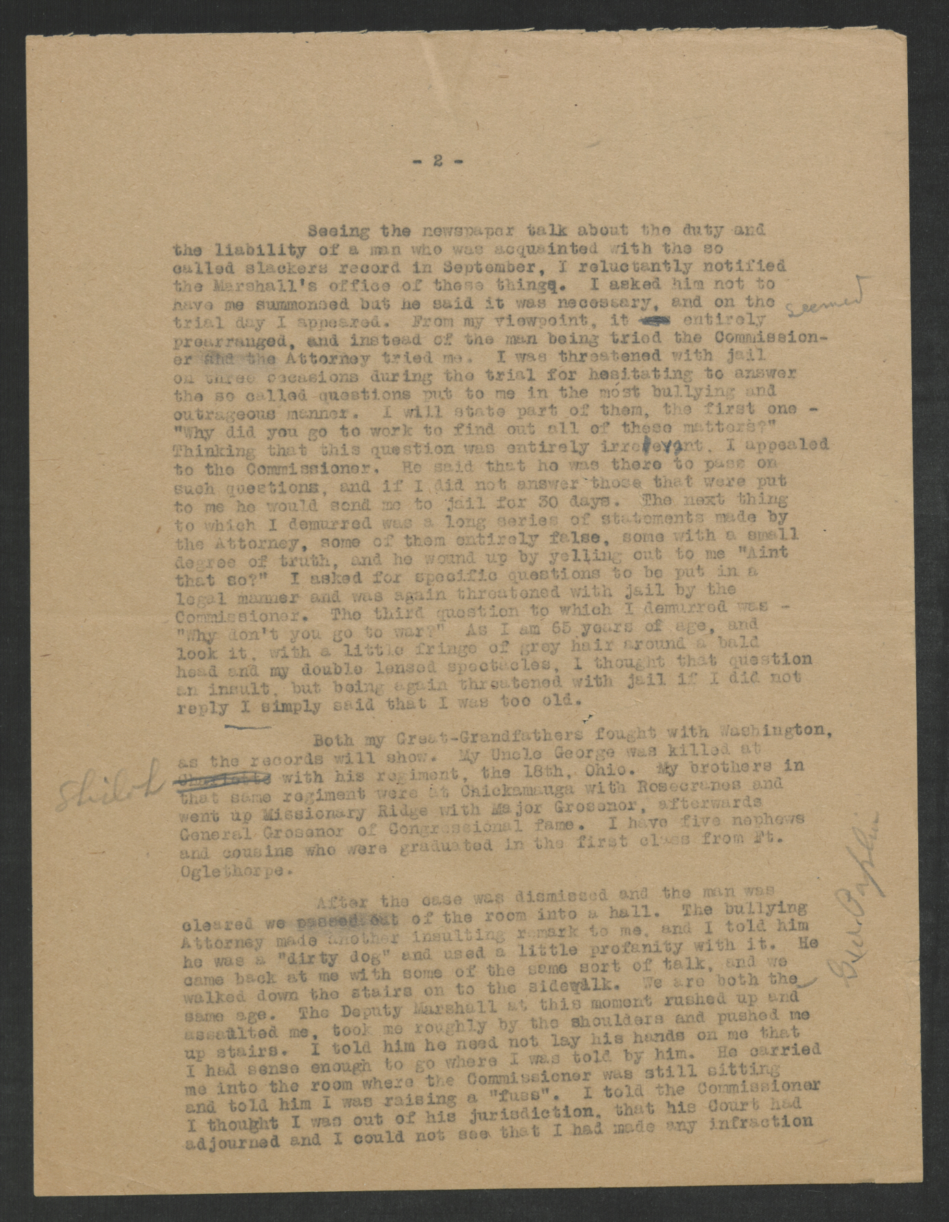 Letter from John M. Stivers to Gov. Bickett, November 12, 1917 - Page 2