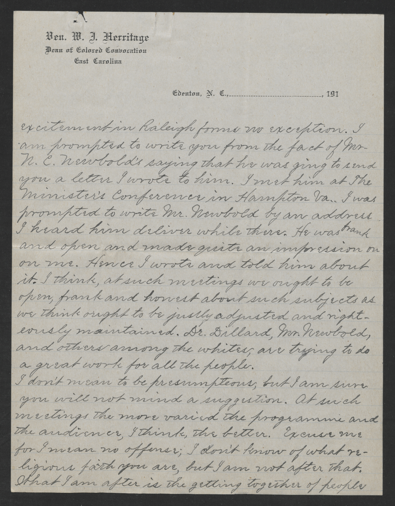 Letter from William J. Herritage to Gov. Thomas W. Bickett, July 14, 1919, page 3