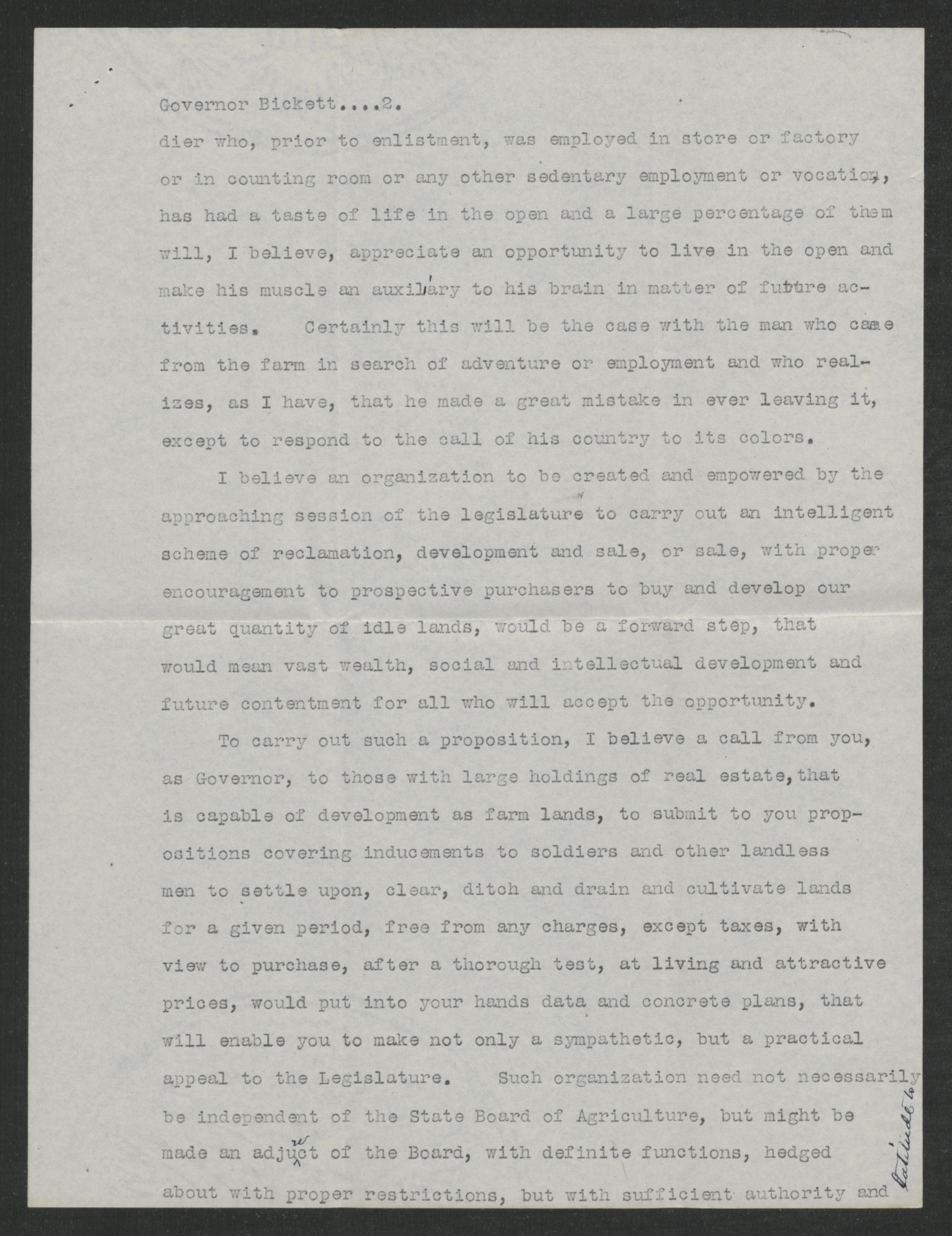 Letter from Samuel S. Mann to Thomas W. Bickett, December 16, 1918, page 2