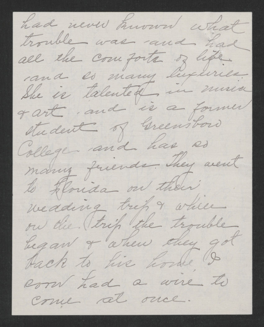 Letter from Sarah R. L. White to Thomas W. Bickett, 1918, page 2