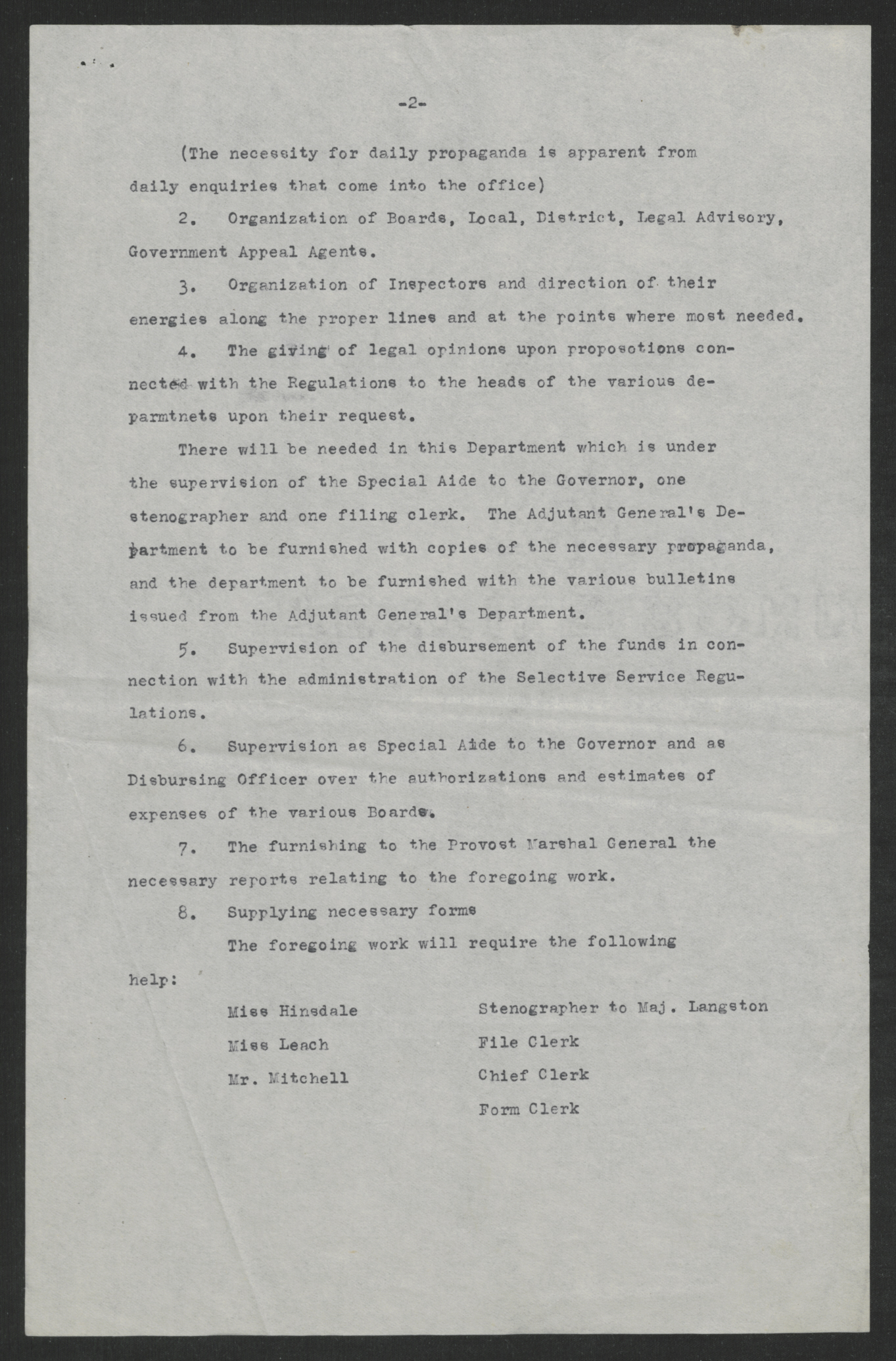 Division of Draft Work between Laurence W. Young and John D. Langston, Circa 1918, page 2