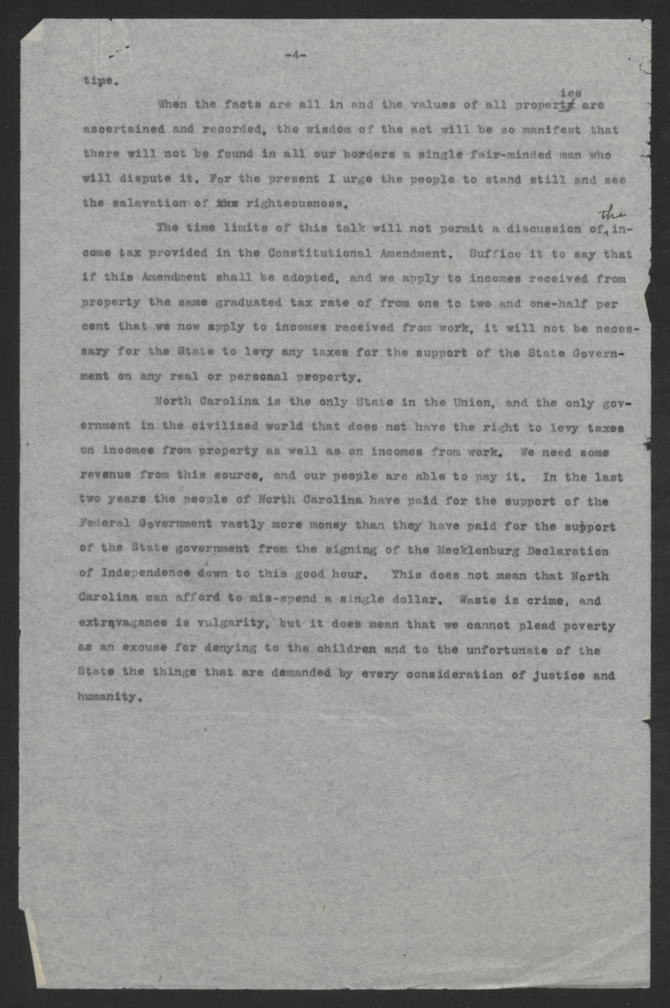 Address Before the Teachers' Assembly by Governor Thomas W. Bickett, November 28, 1919, page 4