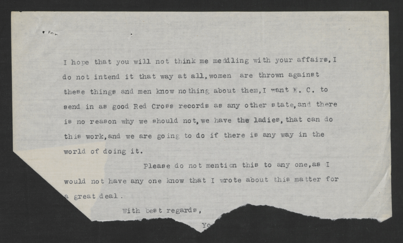 Letter from an Unknown Author to Thomas W. Bickett, Undated, page 2