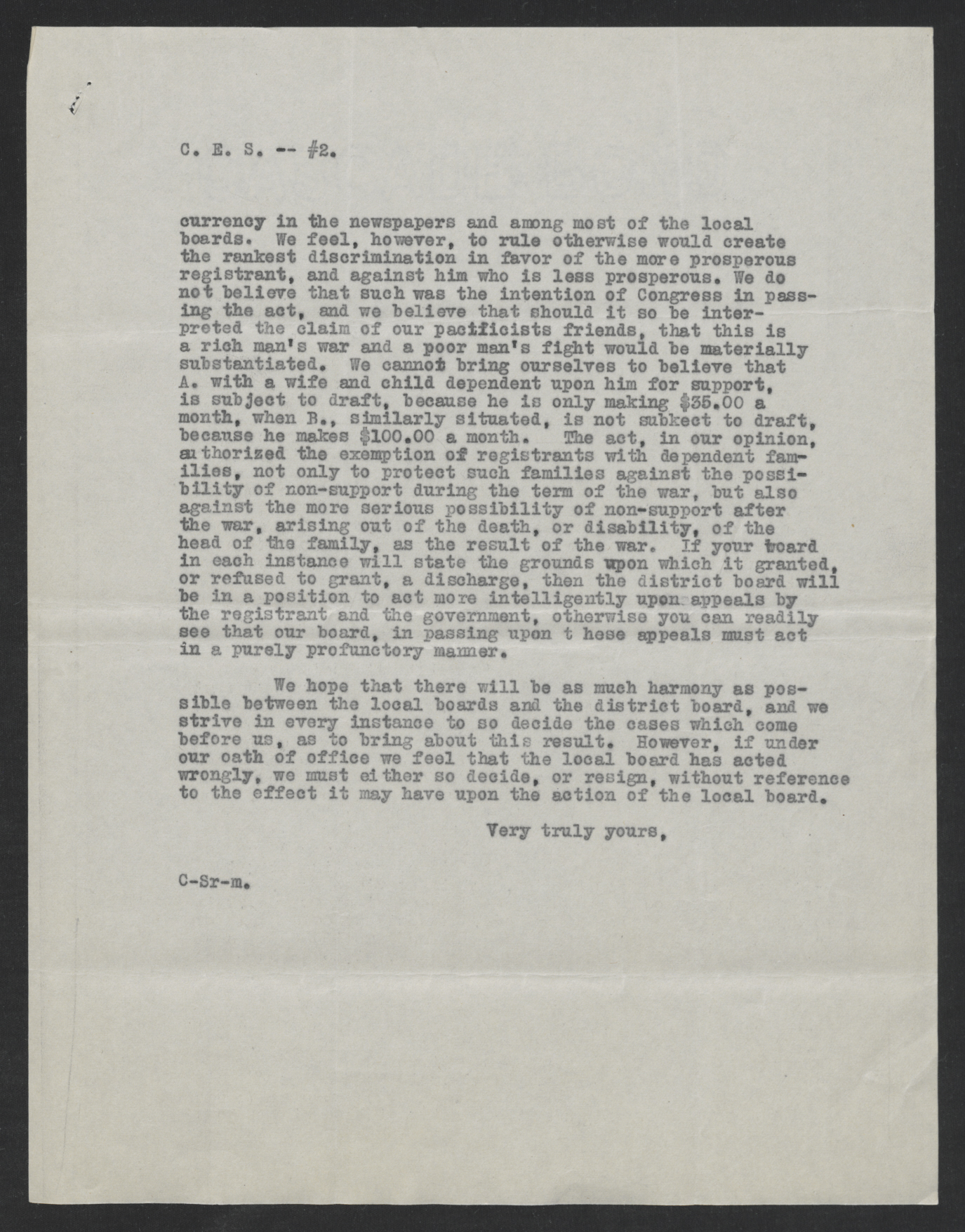 Letter from Edwin T. Cansler to Christopher C. Shaw, September 3, 1917, page 2