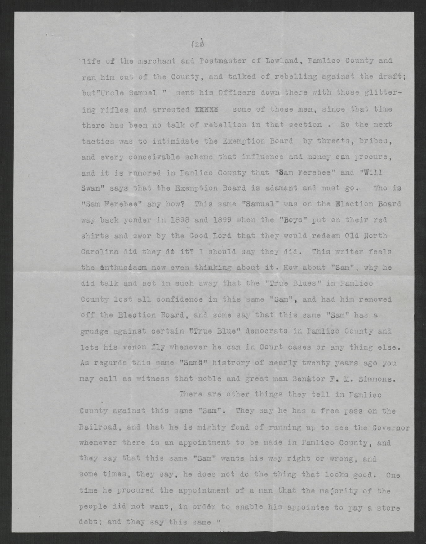 Letter from Unknown Author to Thomas W. Bickett, Undated, page 2
