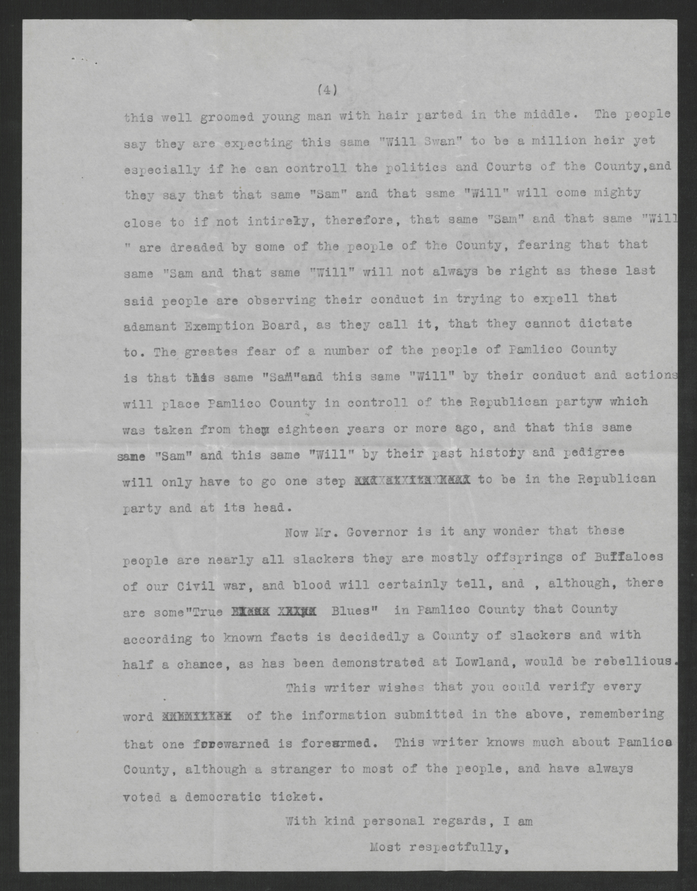 Letter from Unknown Author to Thomas W. Bickett, Undated, page 4