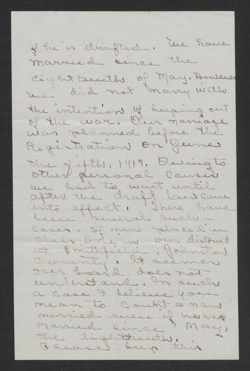Letter from Alma F. P. Keen to Thomas W. Bickett, February 13, 1918, page 2