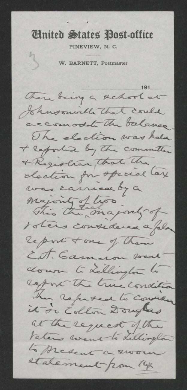 Letter from William Barnett to Felix M. McKay, July 8, 1918, page 3