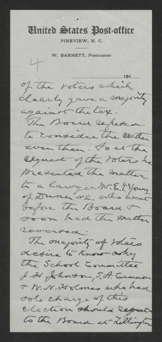 Letter from William Barnett to Felix M. McKay, July 8, 1918, page 4
