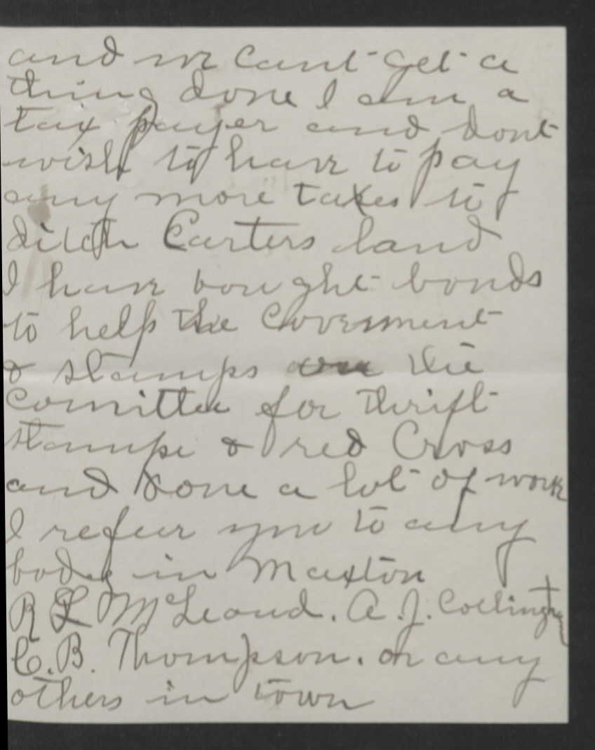 Letter from D. J. McLean to Thomas W. Bickett, August 20, 1918, page 3