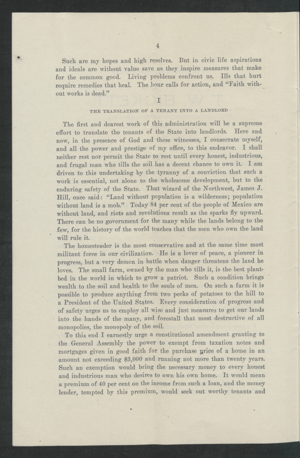 Inaugural Address of Governor Thomas W. Bickett to the General Assembly, January 11, 1917, page 2