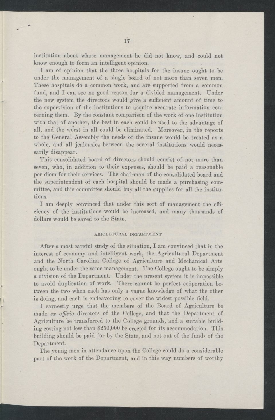 Inaugural Address of Governor Thomas W. Bickett to the General Assembly, January 11, 1917, page 15
