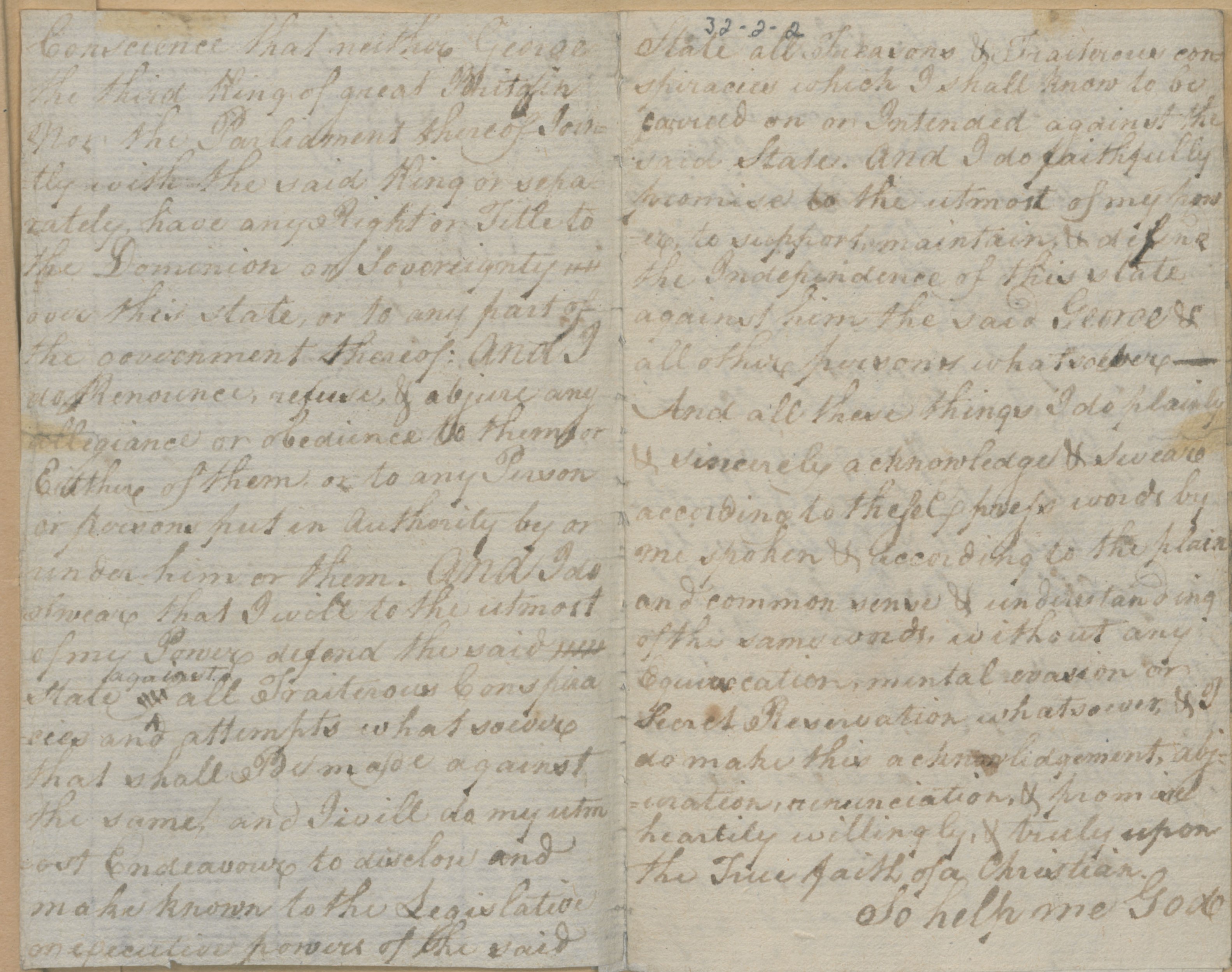 List of Civil and Military Officers Swearing the Oath of Allegiance to the State of North Carolina, circa 1777, page 2