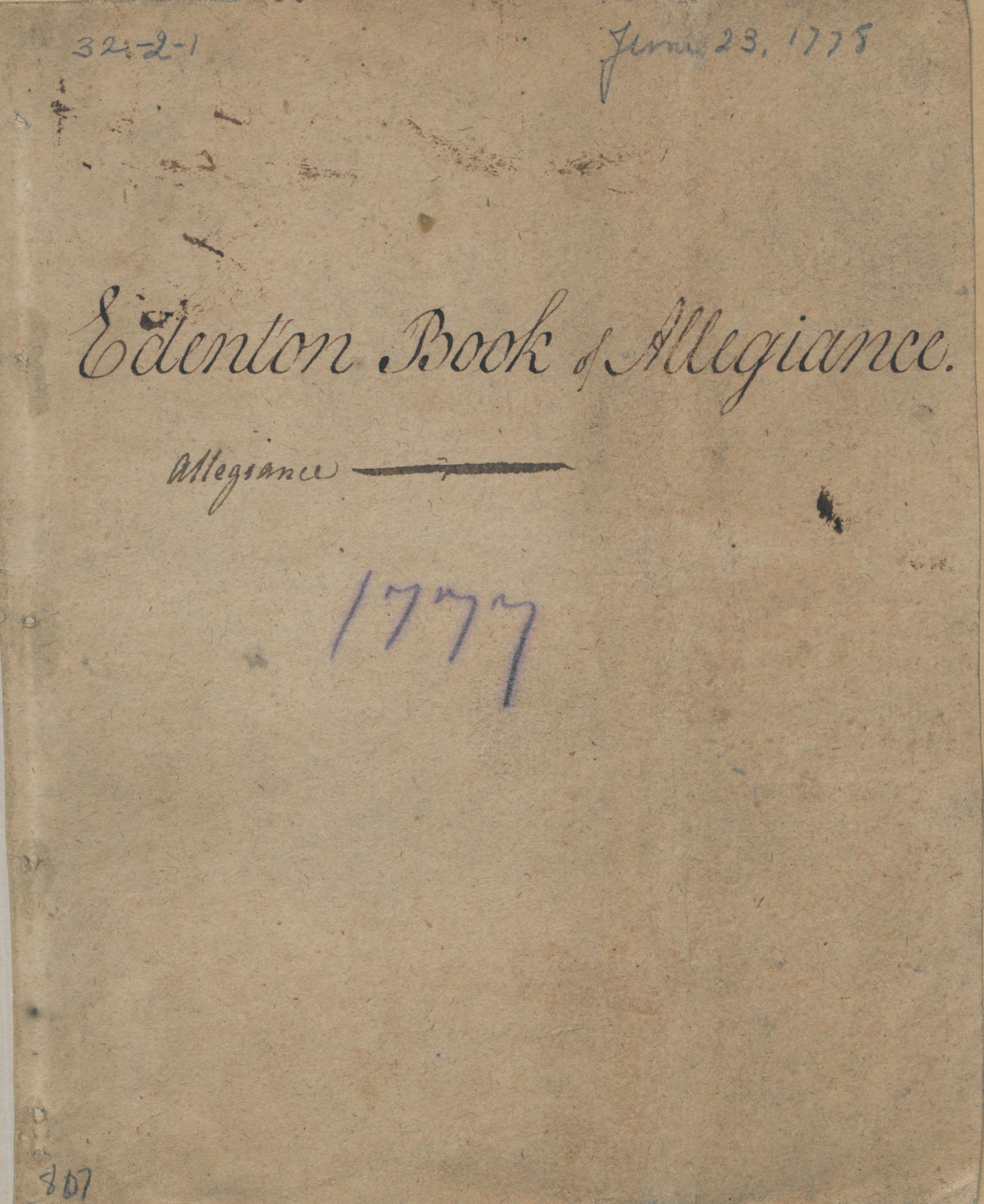 List of People Swearing the Oath of Allegiance to the State of North Carolina in Edenton, 23 June 1778, page 1
