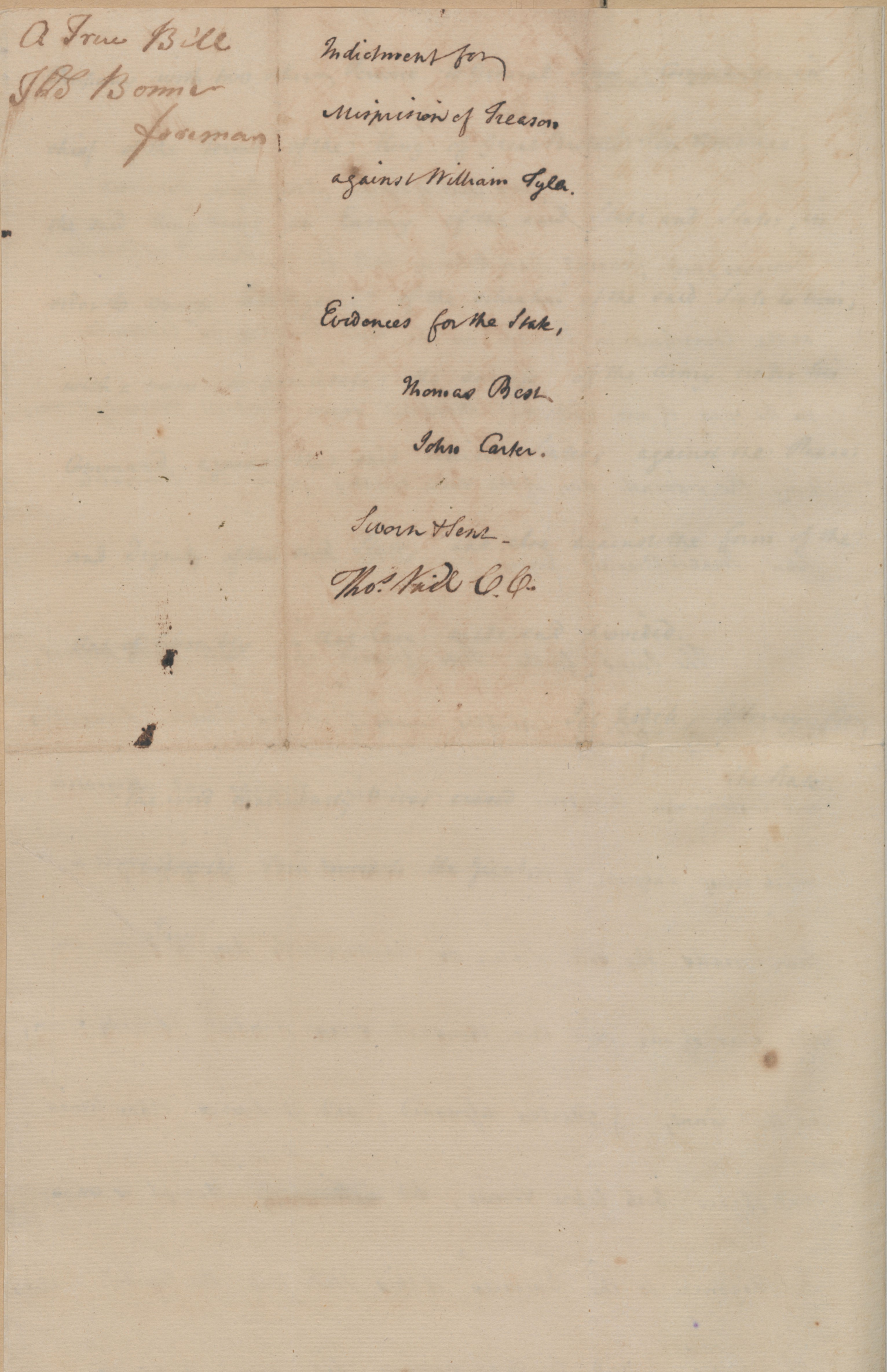 Indictment from the Edenton District Court against William Tyler, 16 September 1777, page 3