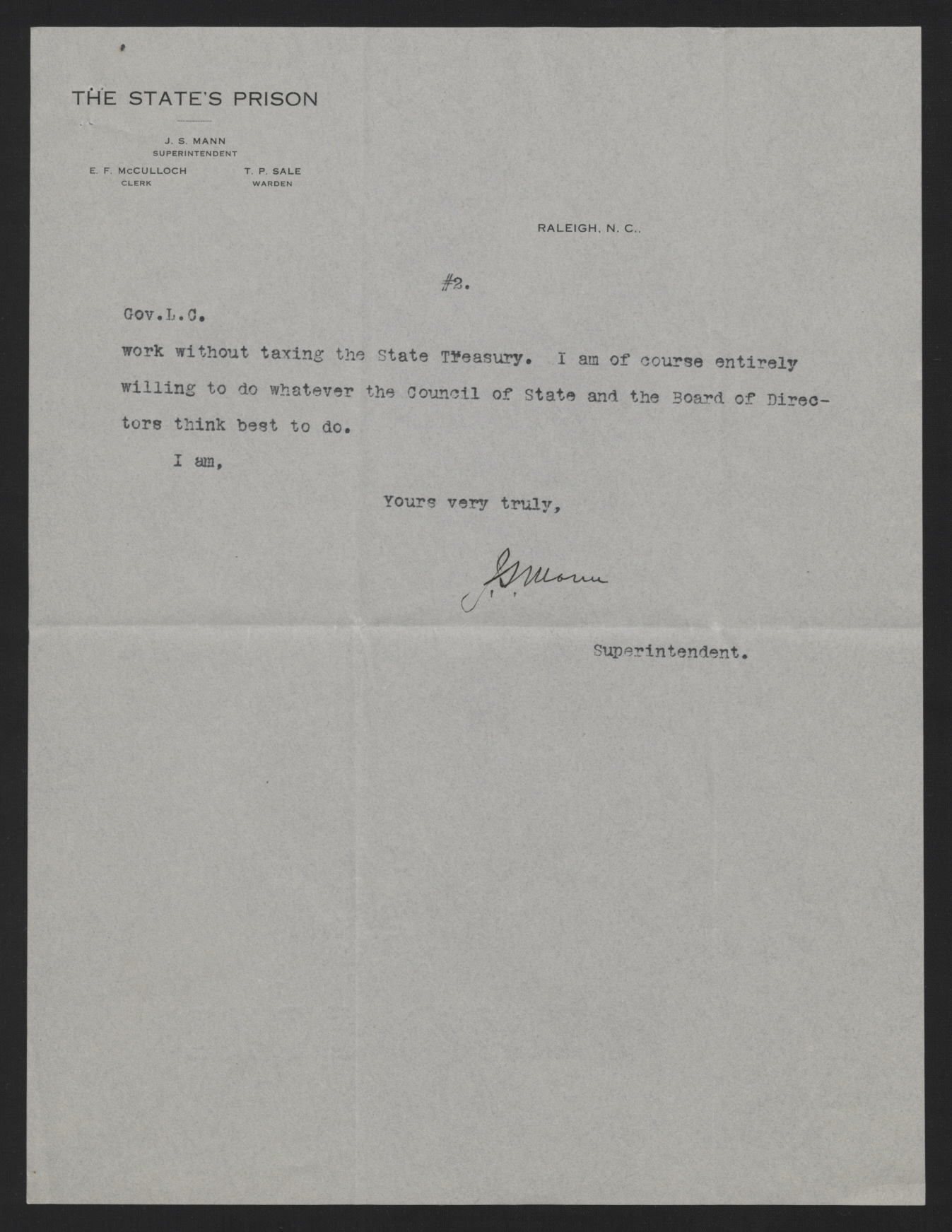Letter from Mann to Craig, July 15, 1913, page 2