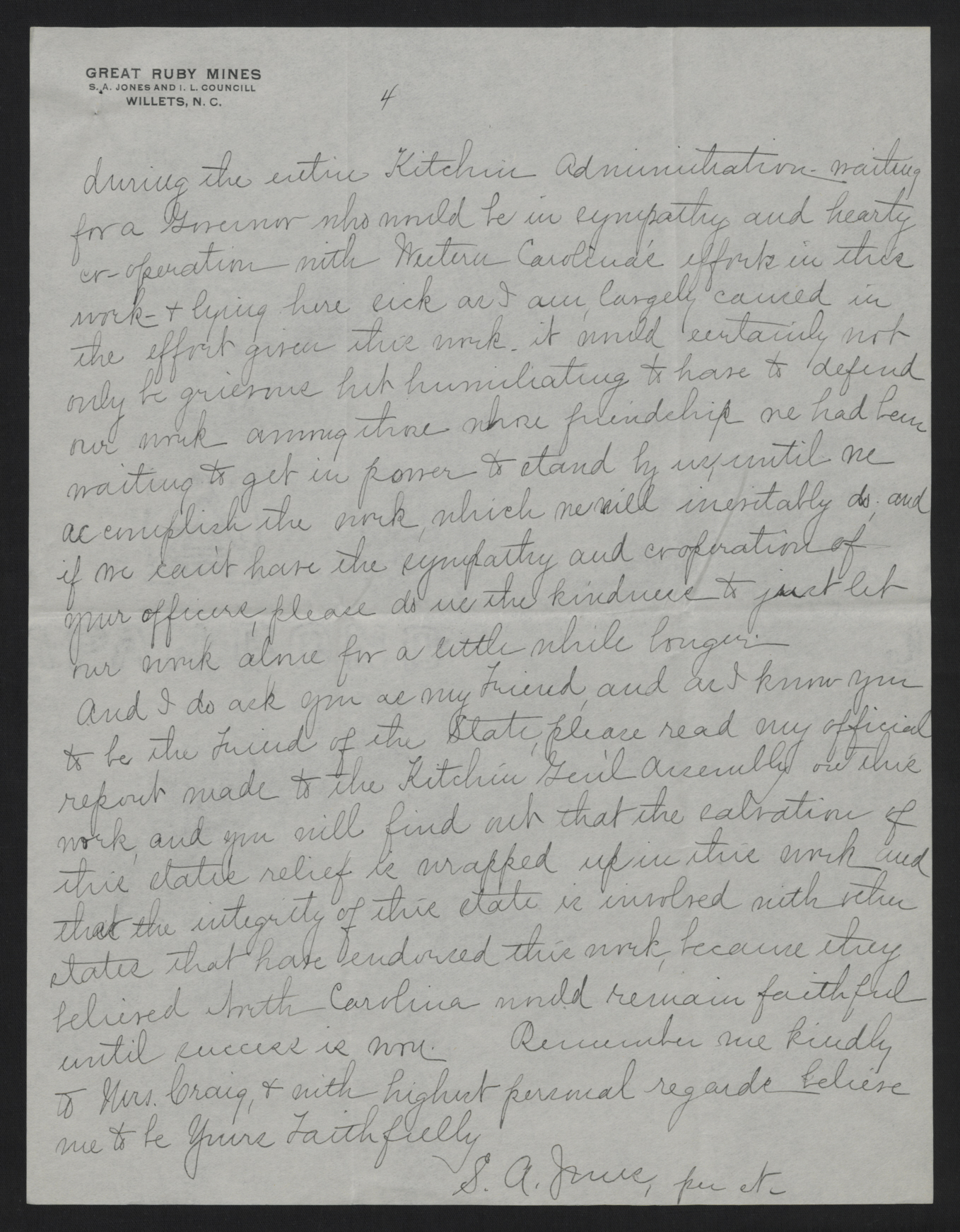 Letter from Jones to Craig, June 23, 1913, page 4