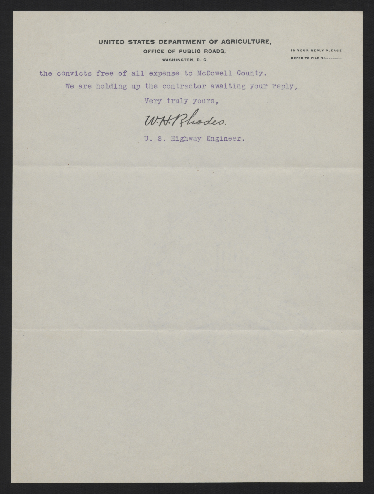 Letter from Rhodes to Craig, March 16, 1915, page 2