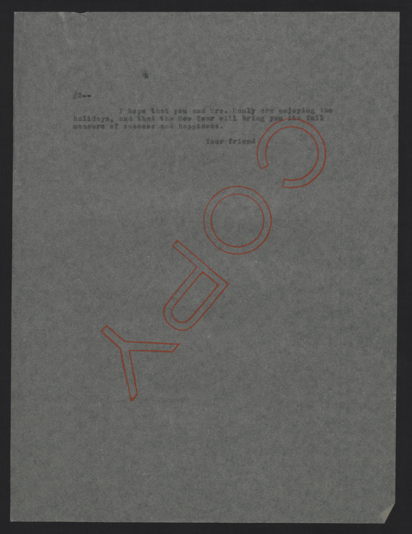 Letter from Craig to Manly, December 31, 1915, page 2
