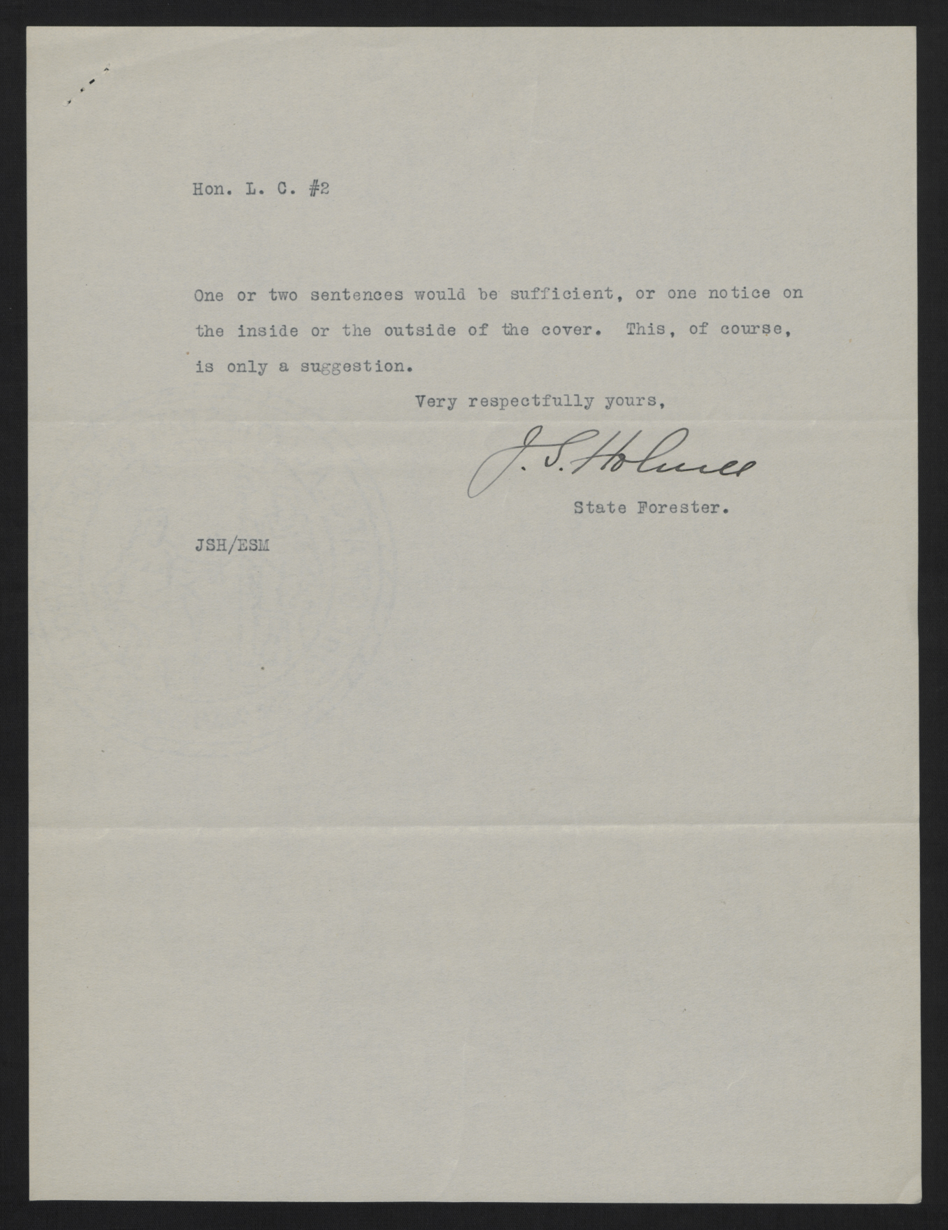 Letter from Holmes to Craig, March 30, 1916, page 2