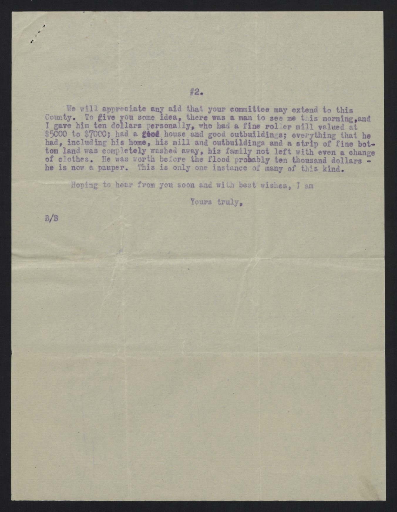 Letter from Bowie to Hanes, August 9, 1916, page 2