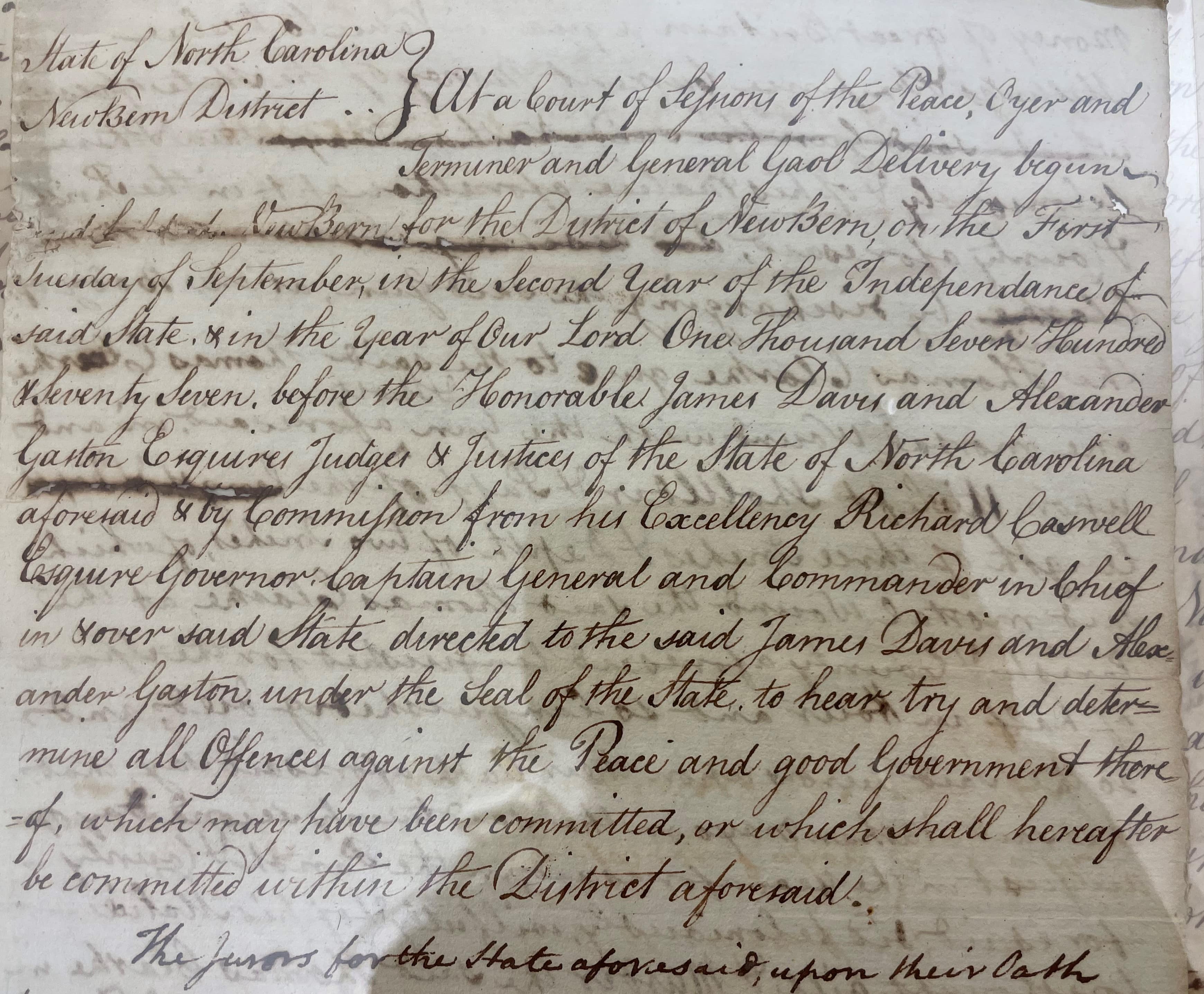 Indictment for Murder by John Cooke for Nathan Mayo, 2 September 1777, page 1
