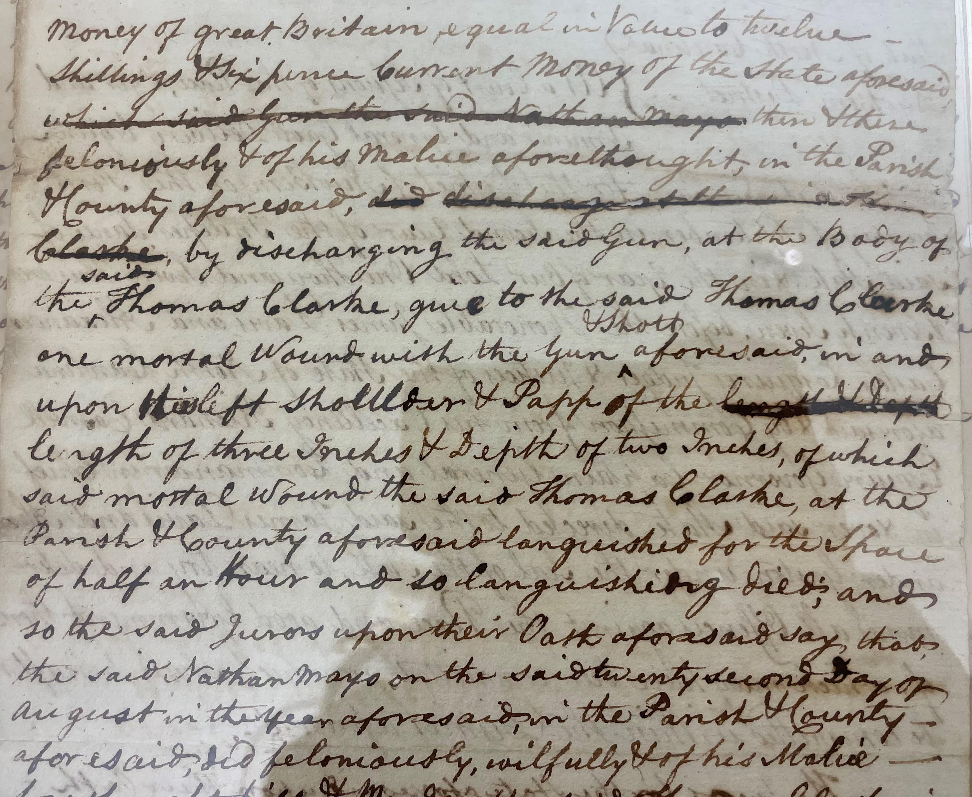 Indictment for Murder by John Cooke for Nathan Mayo, 2 September 1777, page 3