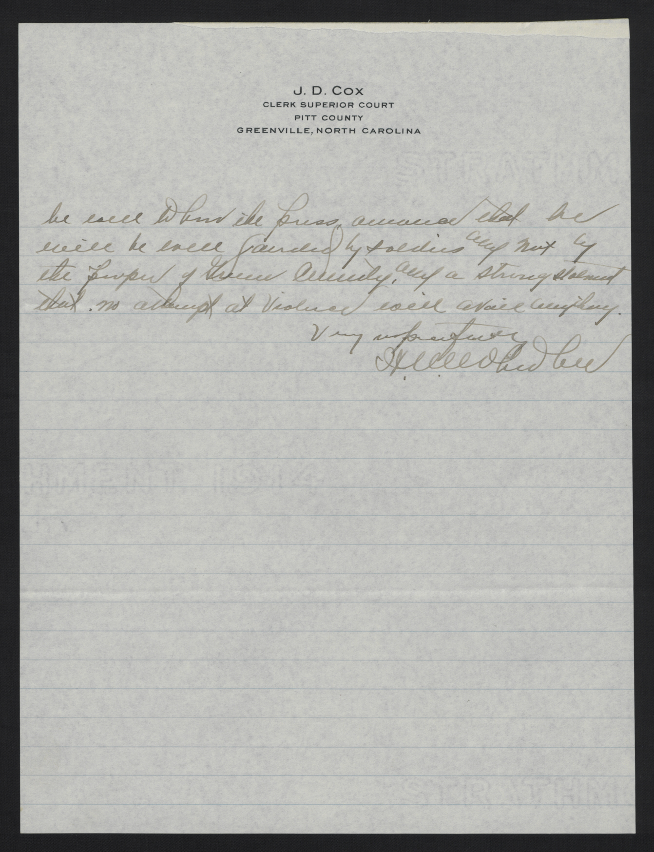 Letter from Whedbee to Craig, April 19, 1916, page 2