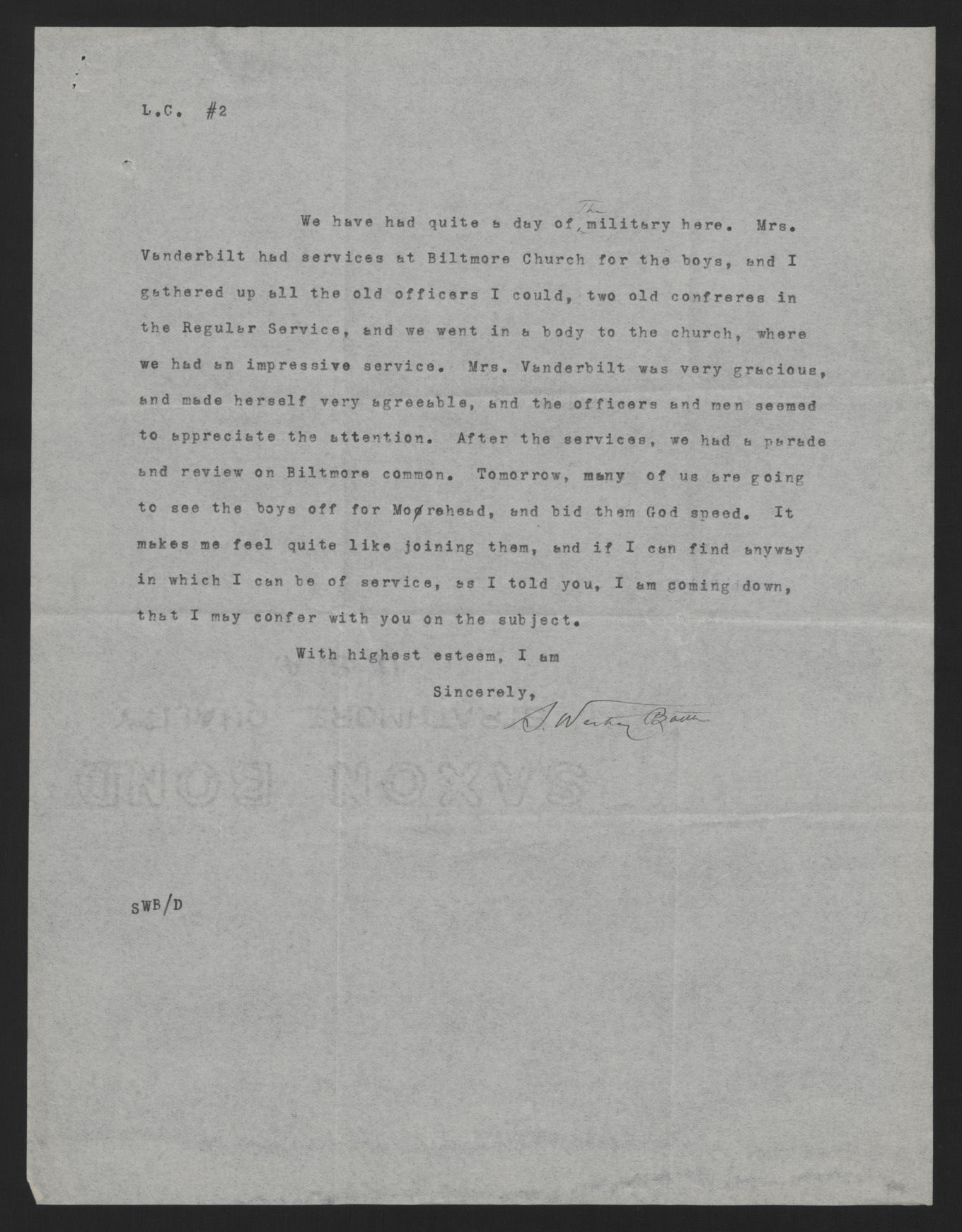 Letter from Battle to Craig, June 23, 1916, page 2