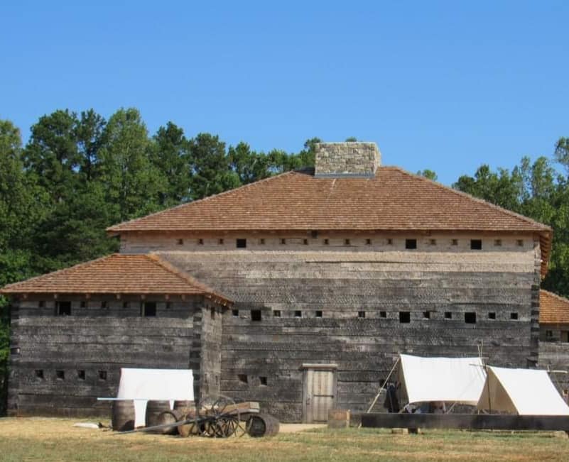 Picture of the modern reconstruction of Fort Dobbs