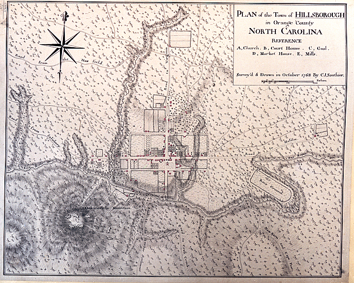 Map of Hillsborough, NC