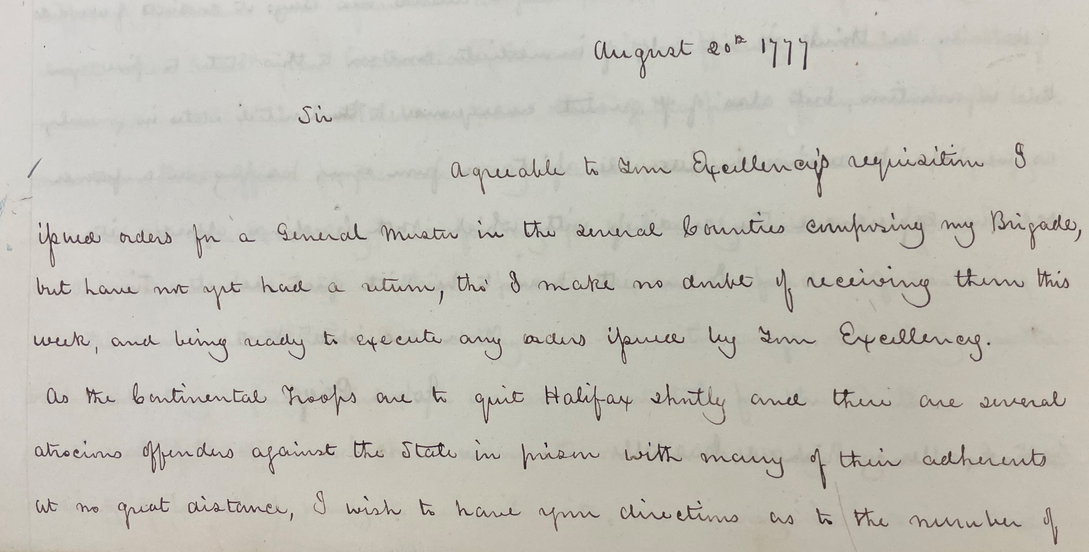 Letter from Allen Jones to Richard Caswell, 20 August 1777 page 1