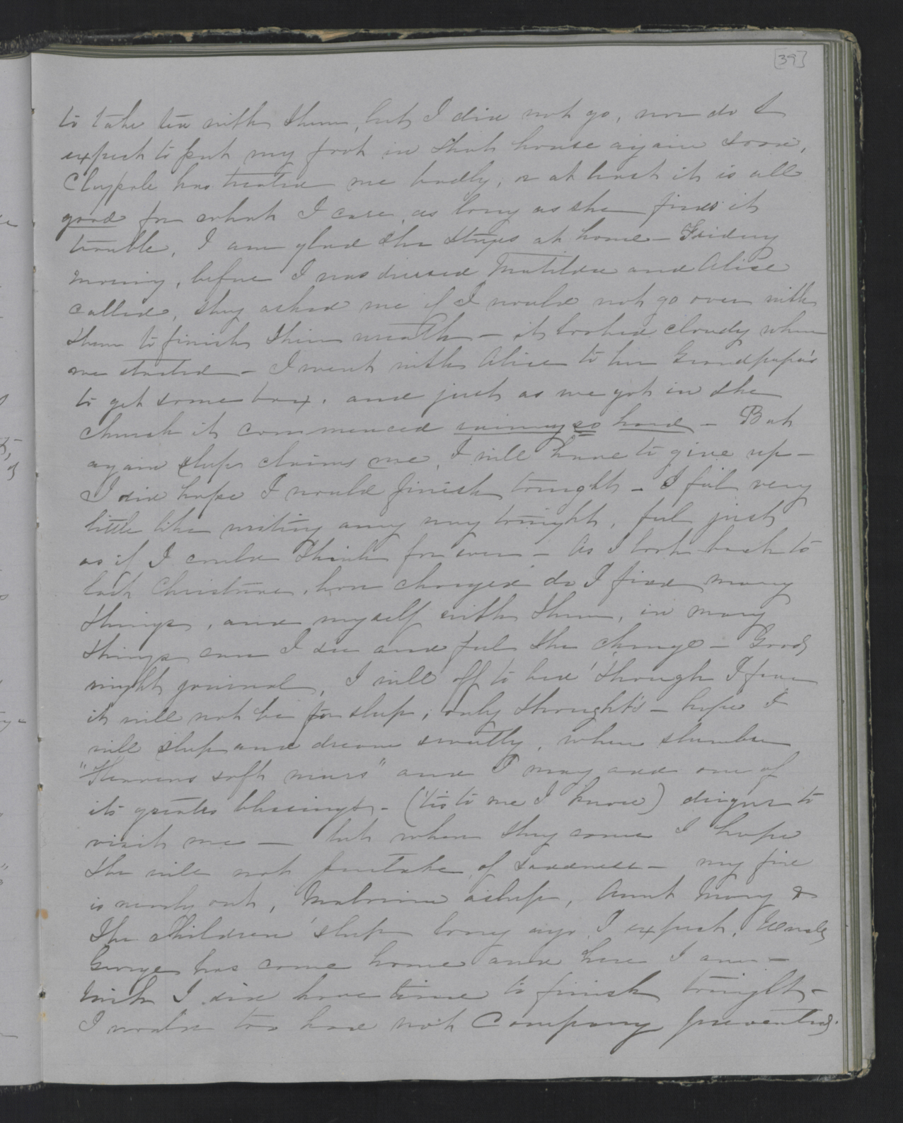 Diary Entry from Margaret Eliza Cotten, 25 December 1853, Page 3