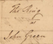 Handwritten document stating: 