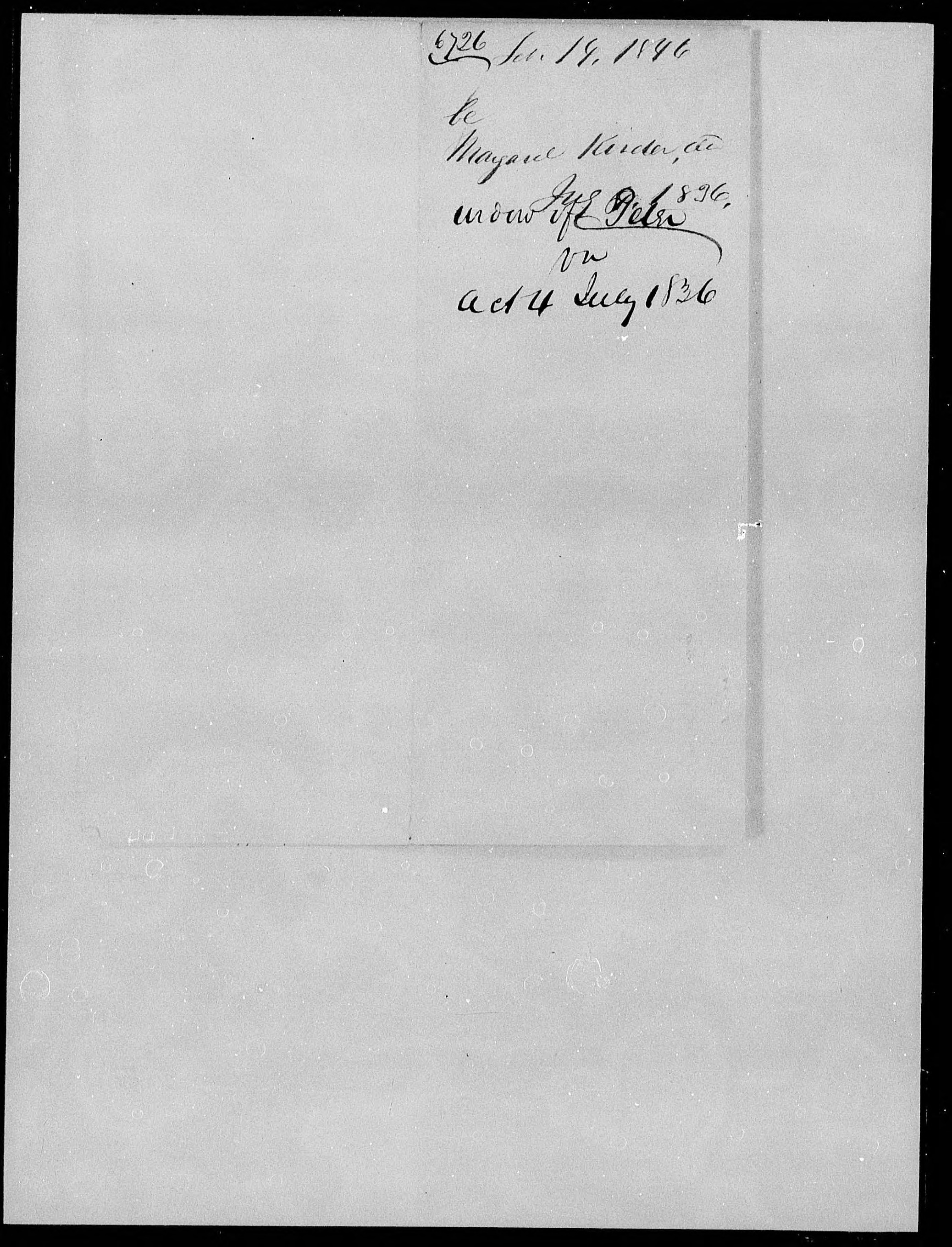 Affidavit of Elizabeth Kinder in support of a Pension Claim for Peter and Margaret Kinder, 19 November 1845, page 2