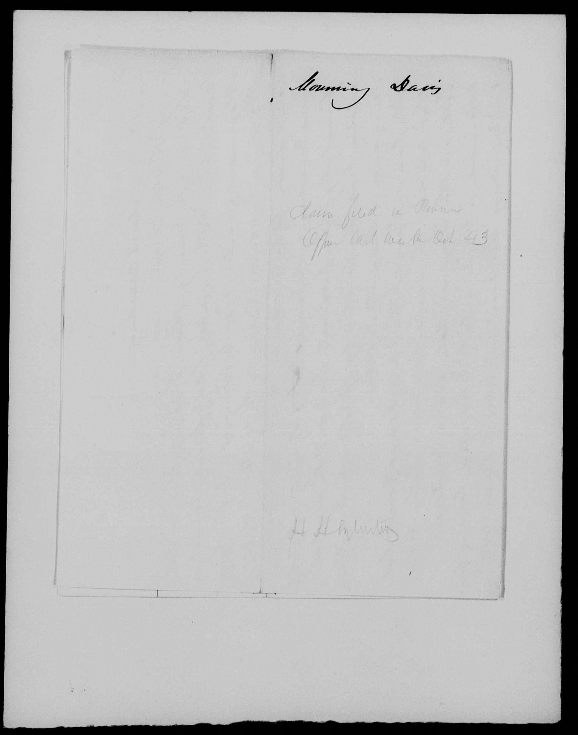 Application for a Widow's Pension from Mourning Davis, 4 September 1843, page 4
