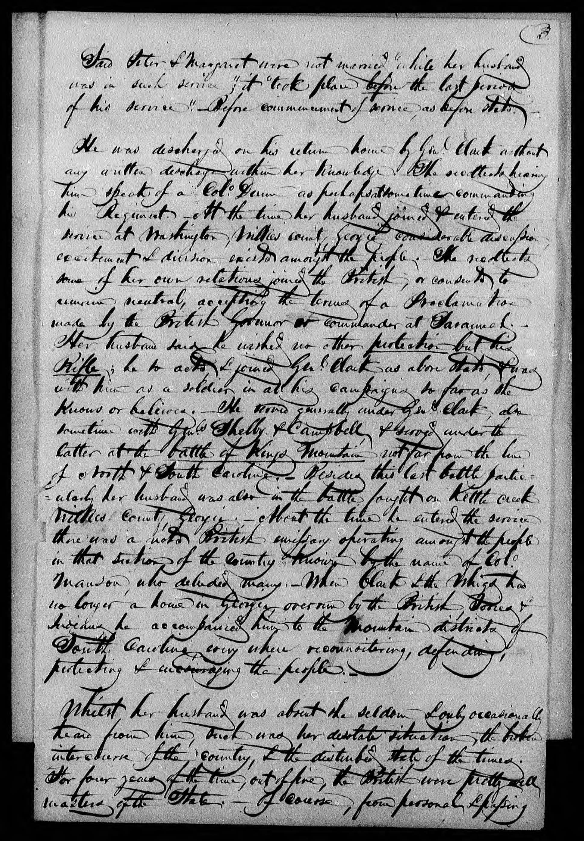 Application for a Widow's Pension from Margaret Strozier, 1 February 1842, page 3